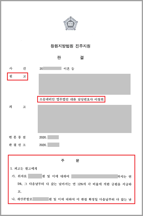 이혼 위자료 인정받고 싶을 때 성남시 변호사 2