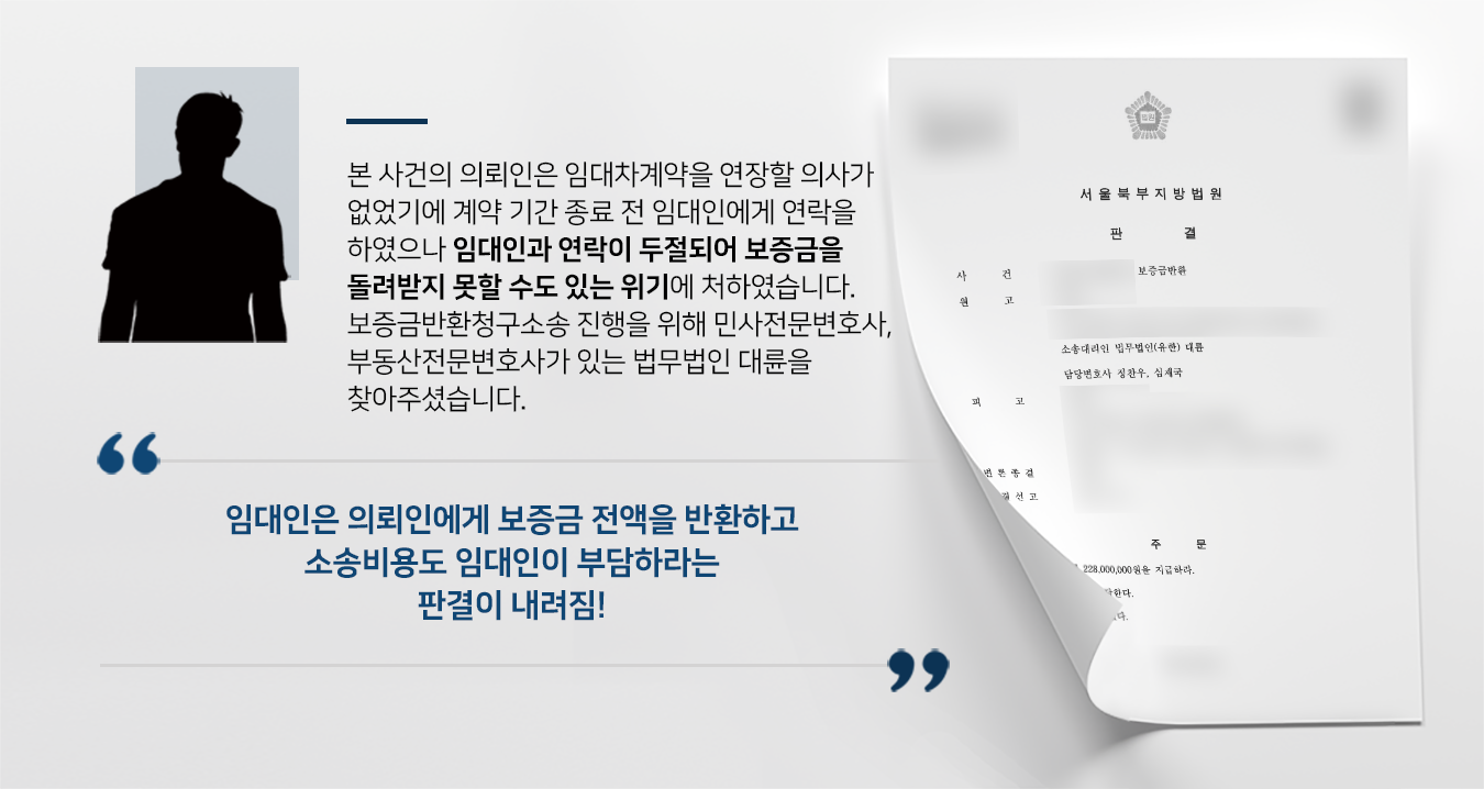 부평보증금반환청구소송변호사, 절차에